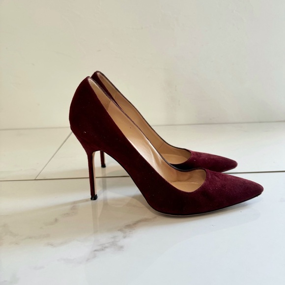 Manolo Blahnik Shoes - Manolo Blahnik Maroon Pointed Heels